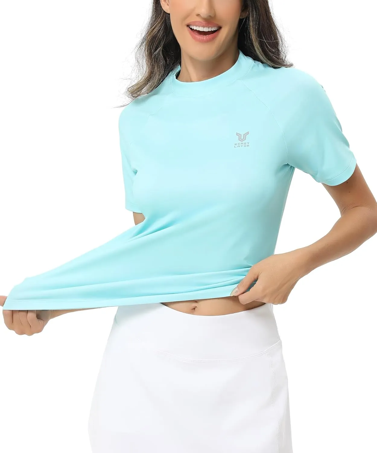 ADOREISM Women's Rash Guard Short Sleeve UPF 50  Quick-Dry Swim Shirt Women