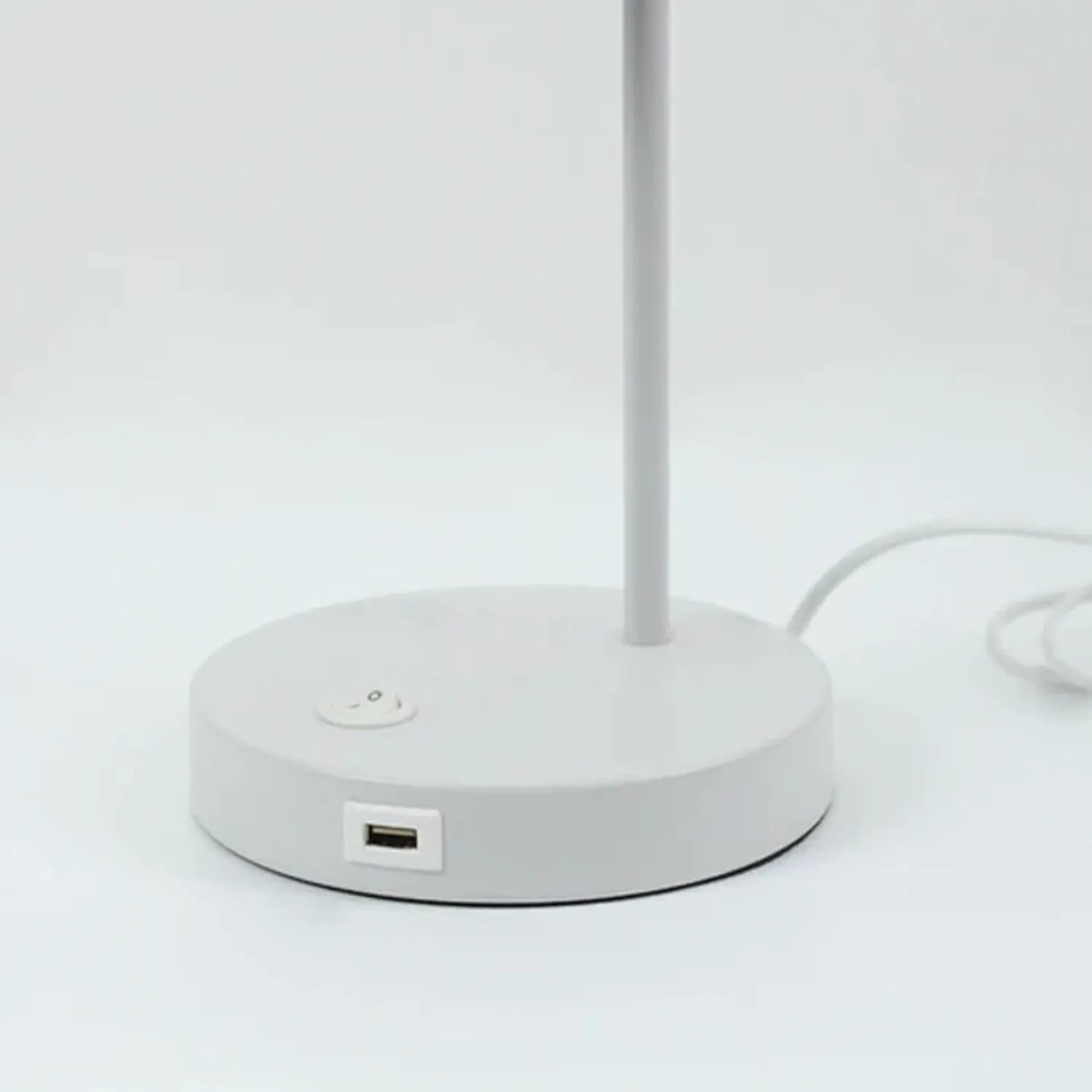 Amelia Sleek Illumination, Metal USB Table Lamp - Black, White, 400mm High, PL0205
