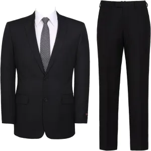 AMY ZHU Men's 2 Piece Suit Regular Fit Blazer Big and Tall Business Suit Jacket Suit Pants for Wedding