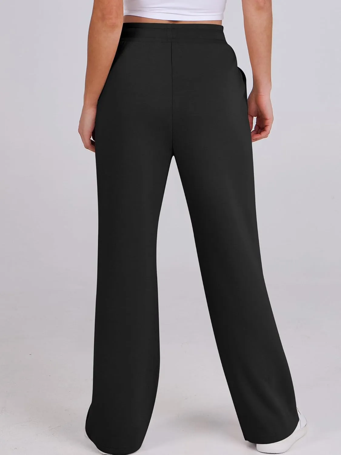 ANRABESS Women's Wide Leg Sweatpants High Waist Baggy Flared Pants Drawstring Athletic Joggers Sweat Pants