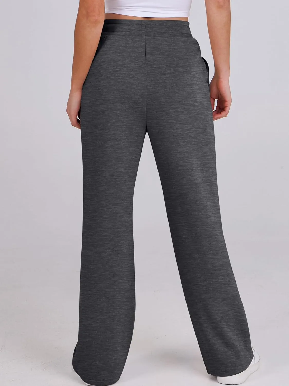 ANRABESS Women's Wide Leg Sweatpants High Waist Baggy Flared Pants Drawstring Athletic Joggers Sweat Pants