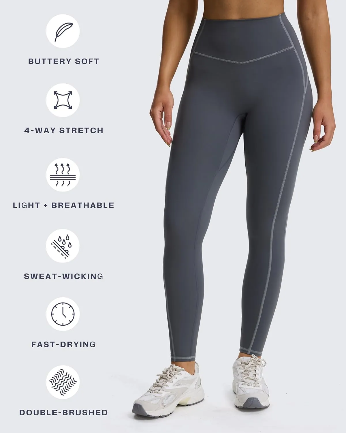 Aoxjox Workout Leggings for Women High Waisted Exercise Athletic Gym Fitness Yoga Lexi Lined Pants 26"