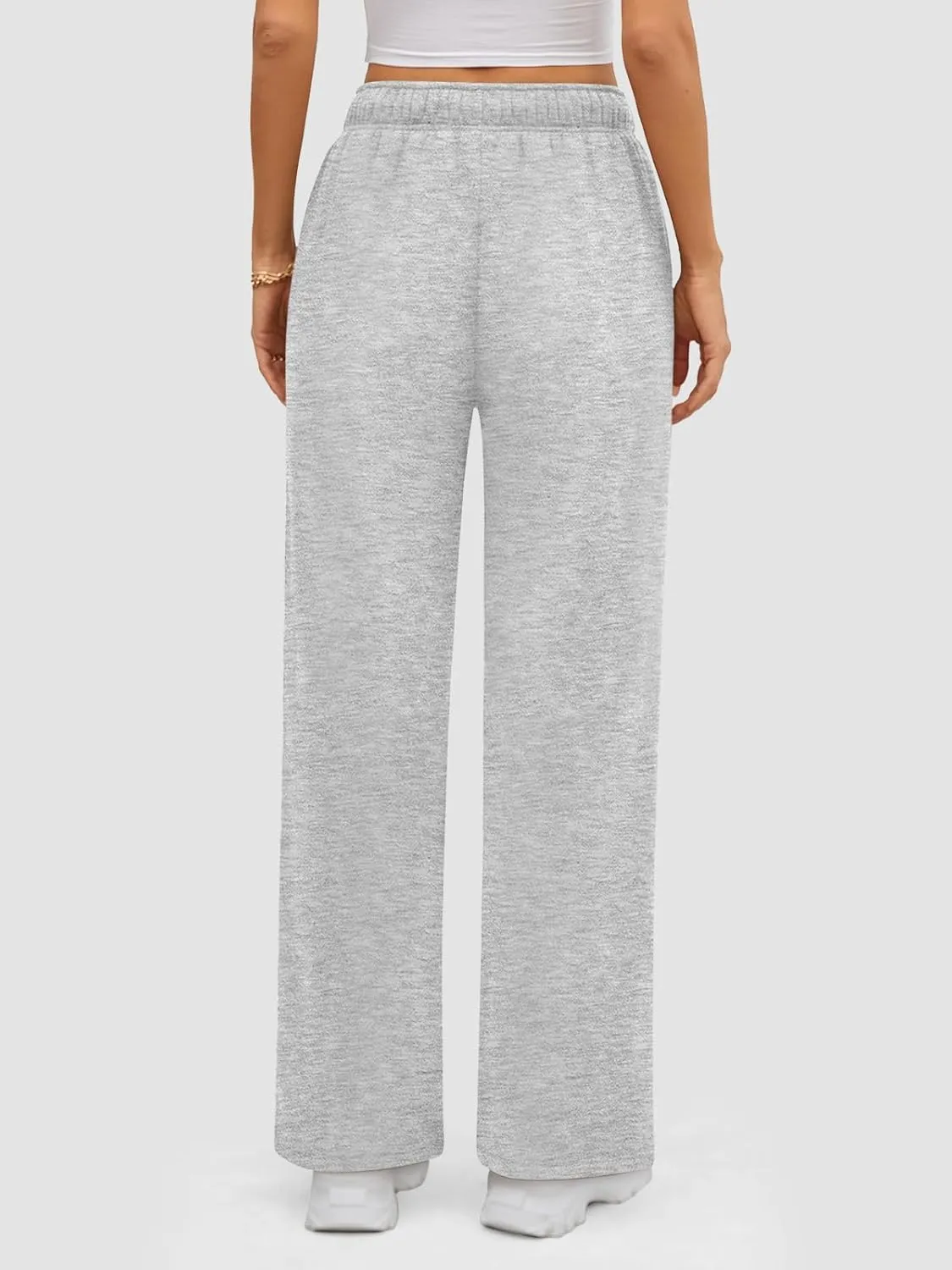 ATHMILE Womens Sweatpants 2025 Baggy Wide Fleece Lined Straight Leg Pants