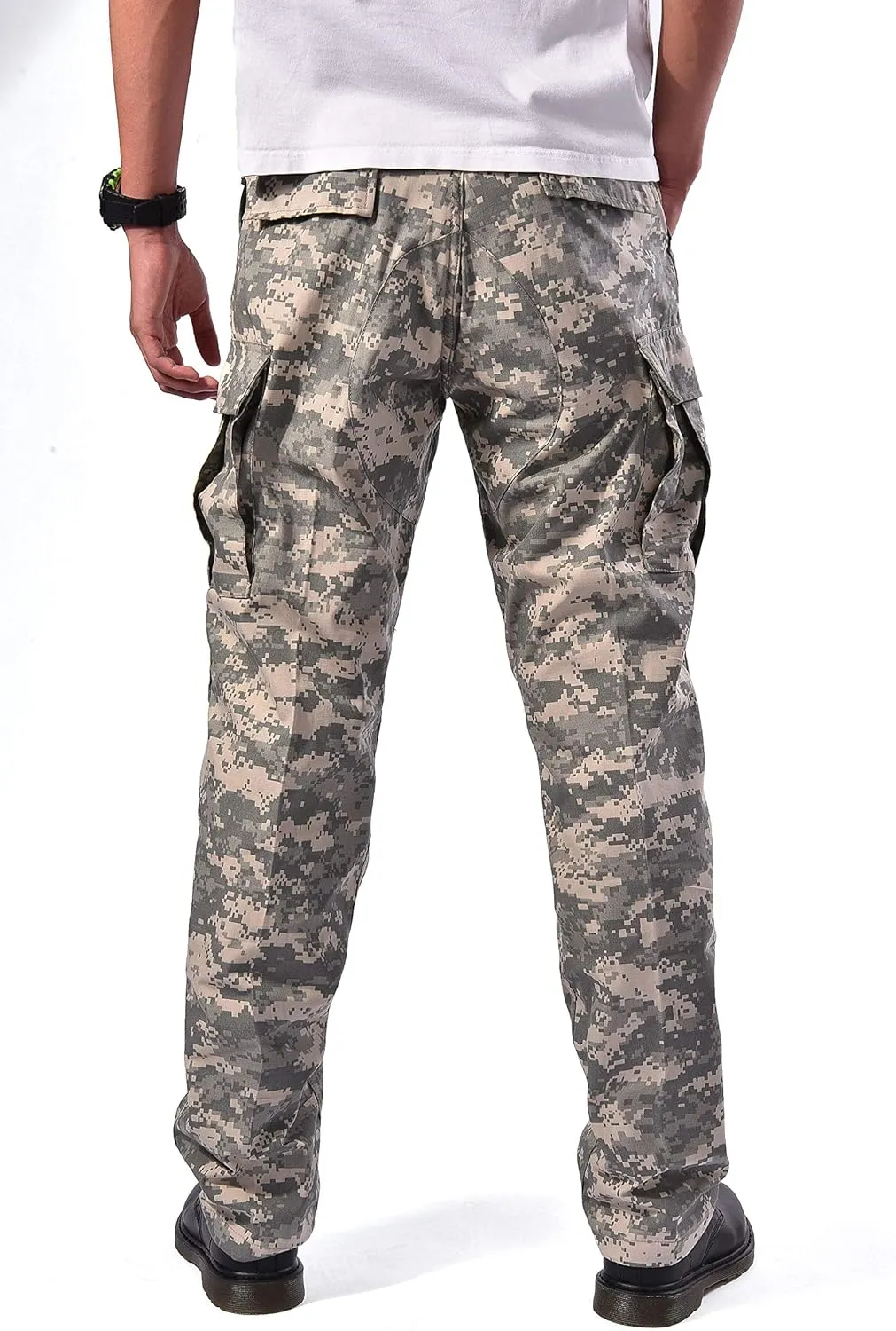 BACKBONE Mens Casual Street Fashion Camo Cargo Pants Army Combat Military BDU Pants Work Hunt Pants