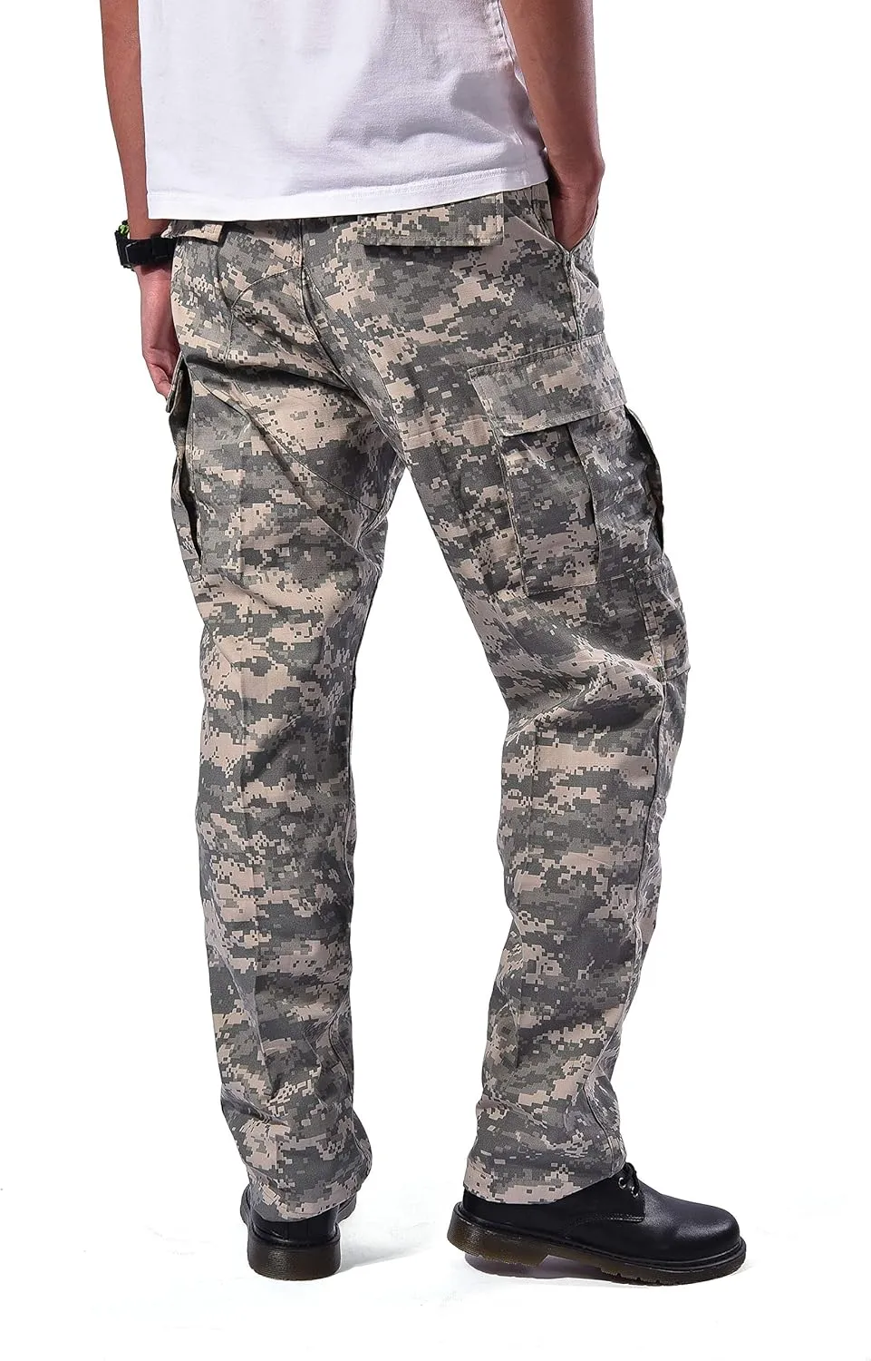BACKBONE Mens Casual Street Fashion Camo Cargo Pants Army Combat Military BDU Pants Work Hunt Pants