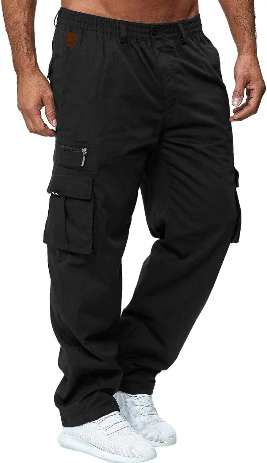 Big and Tall Sweatpants for Men Jogger Sweatpant with Pockets Fleece Jogging Bottoms Men Water Resistant Loose Fit
