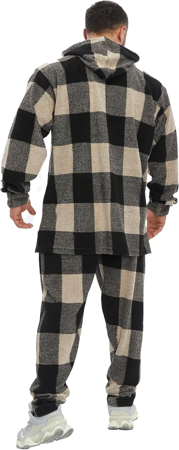 BIG SAM SPORTSWEAR COMPANY Mens Oversize Towel Button Down Shirt With Hoodie