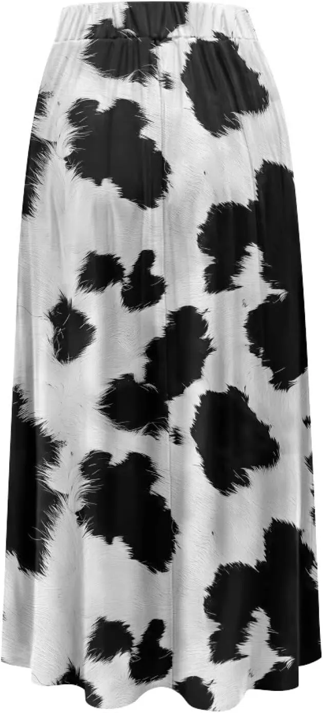 Biyejit Womens Skirt Midi Long Skirts High Waisted A Line Skirts Fall Skirts for Women Plus Size Swing Dress