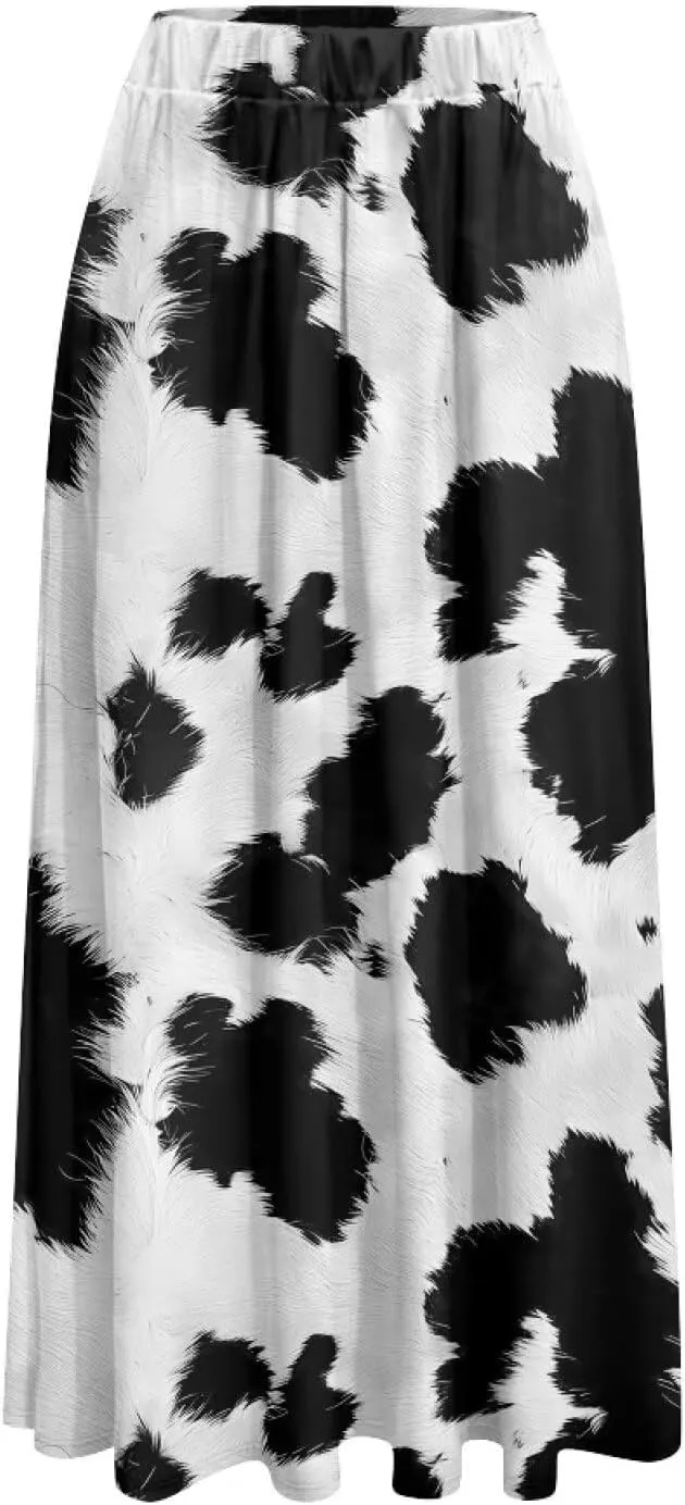 Biyejit Womens Skirt Midi Long Skirts High Waisted A Line Skirts Fall Skirts for Women Plus Size Swing Dress