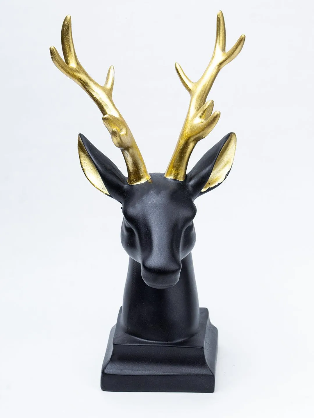 Black Glossy Reindeer Head Shaped Decorative Deer