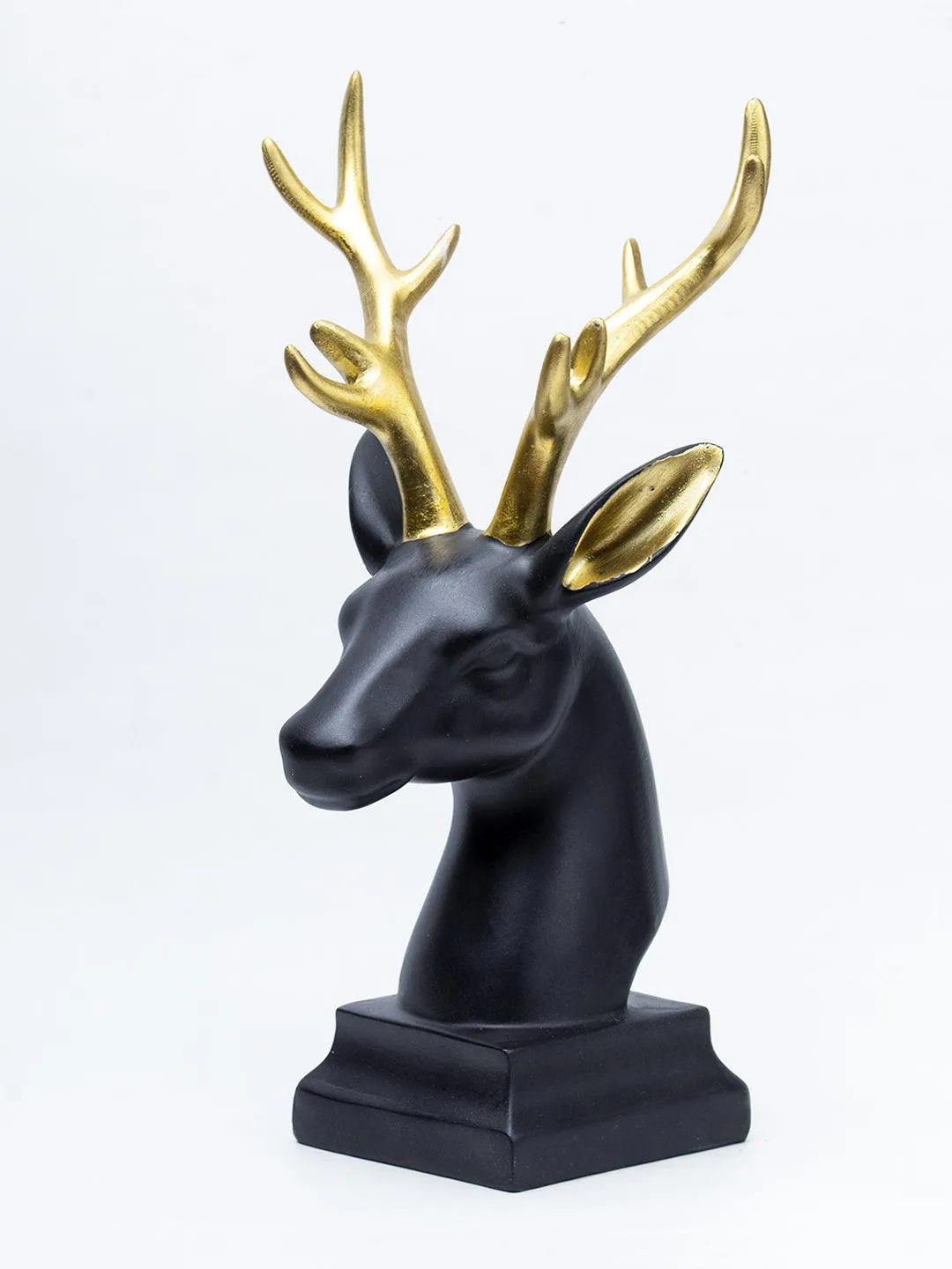 Black Glossy Reindeer Head Shaped Decorative Deer