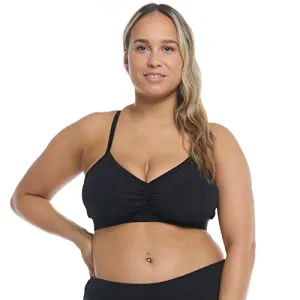 Body Glove Women's Drew Plus Bikini Top Swimsuit with Adjustable Tie Back, Available in Sizes 1X, 2X, 3X, Black