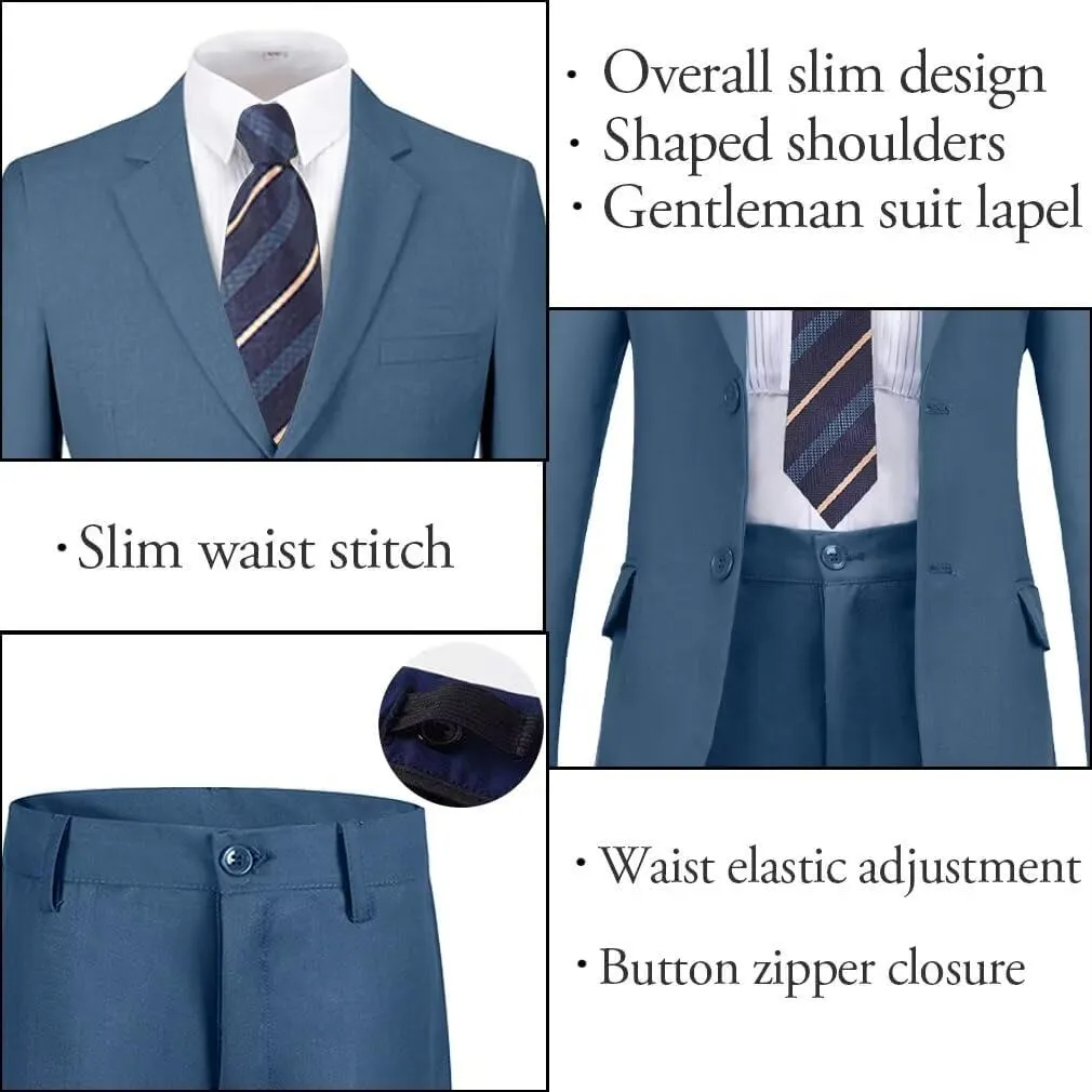 Boys Formal Suit Set Complete Outfit Slim Fit Tuxedo for Boy