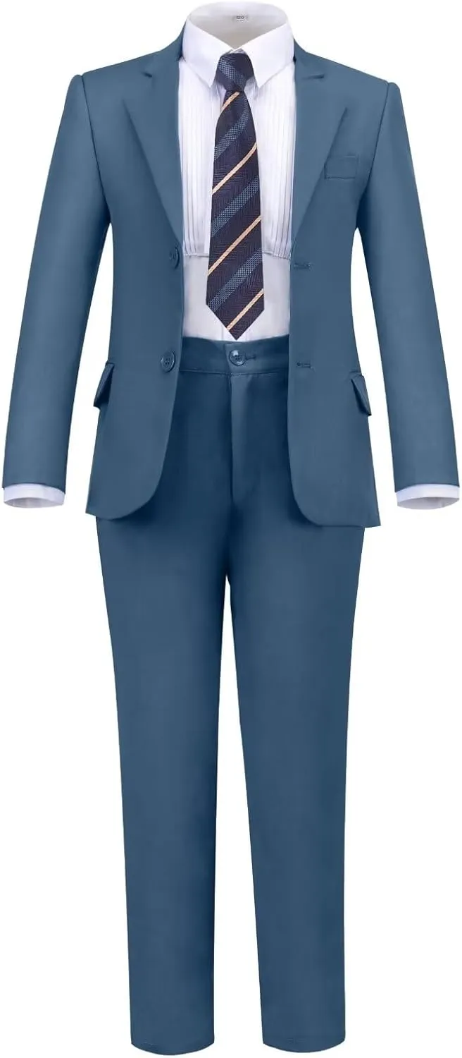 Boys Formal Suit Set Complete Outfit Slim Fit Tuxedo for Boy