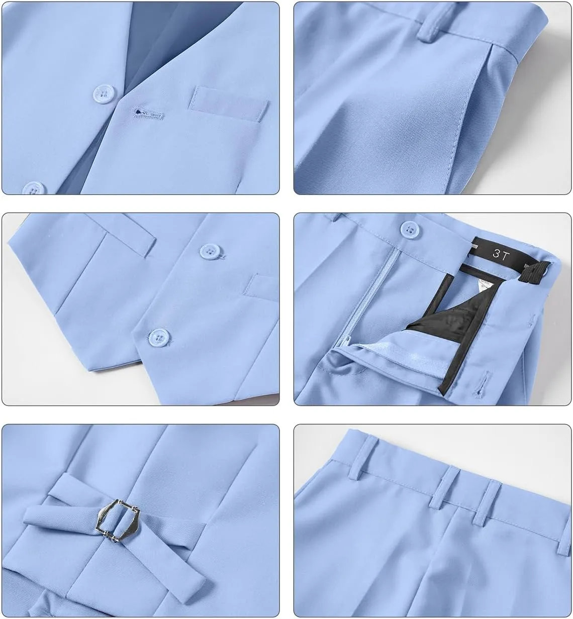 Boys Vest Set Formal Dress Suits Wedding Outfit Dresswear