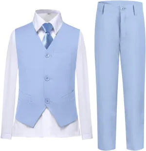 Boys Vest Set Formal Dress Suits Wedding Outfit Dresswear