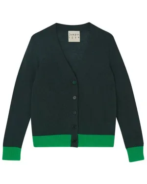 Bright Green Contrast Cardigan