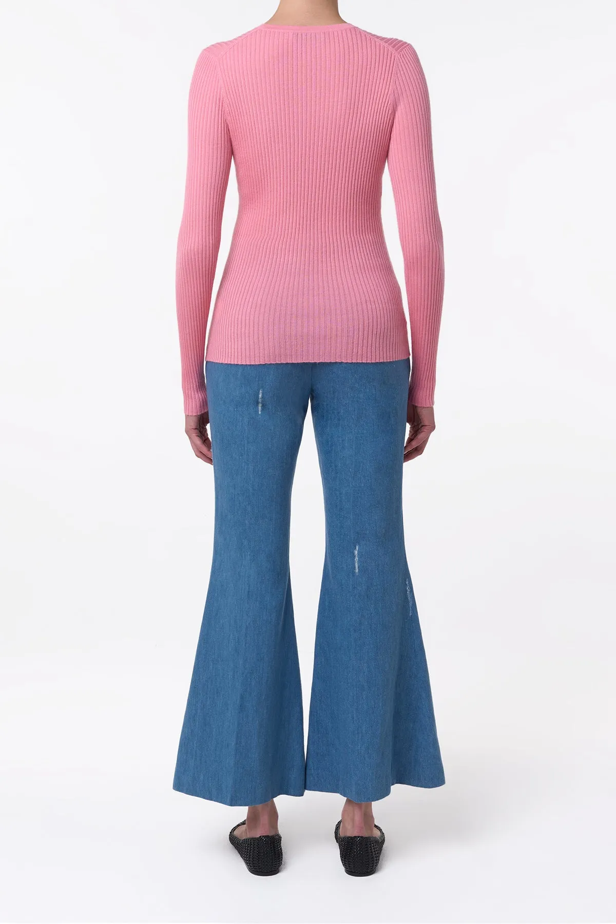 Browning Knit Sweater in Rosa Cashmere Silk