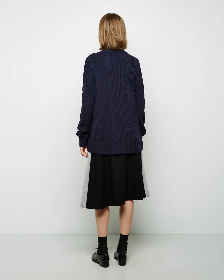 Cable Knit Fox Pullover