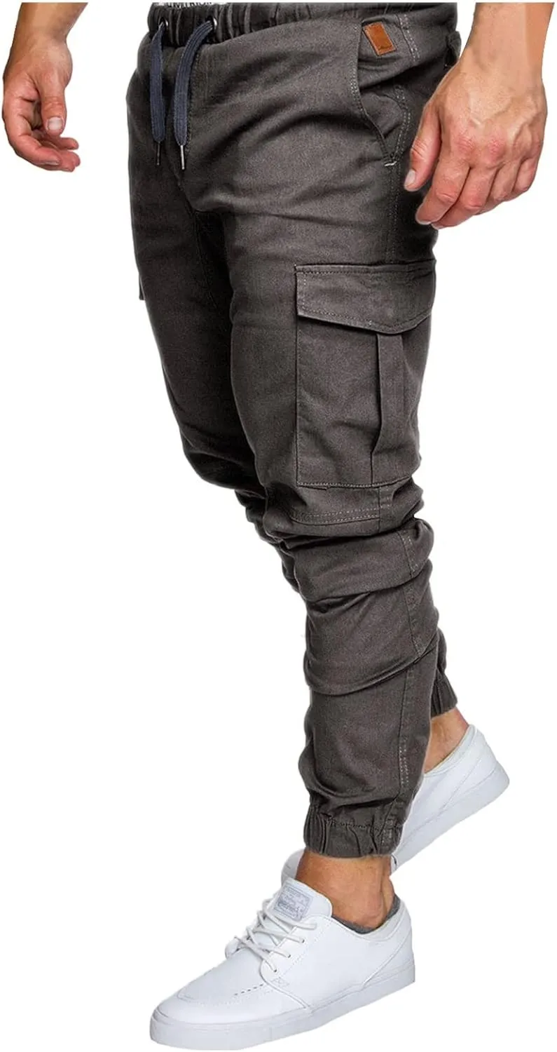 Cargo Pants for Men Joggers Tactical Pants Outdoor Fleece Lined Snow Ski Cargo Pants Thermal Hiking Pants Men's Cargo