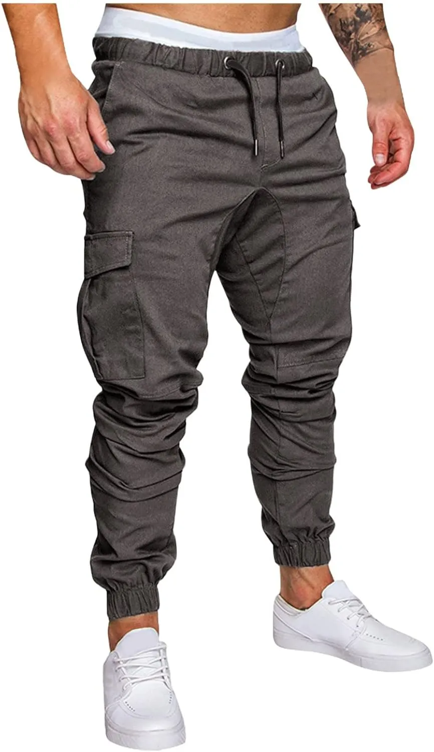 Cargo Pants for Men Joggers Tactical Pants Outdoor Fleece Lined Snow Ski Cargo Pants Thermal Hiking Pants Men's Cargo