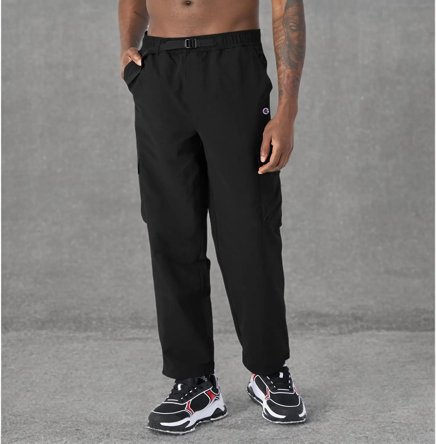 Champion Men's Belted Hiking Cargo Pants, 30" Inseam