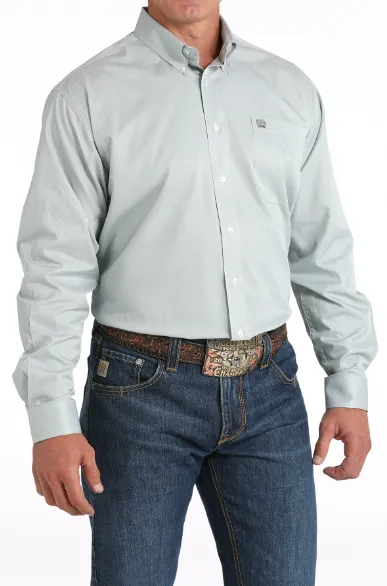 Cinch Men's Green Stripe Print Button Long Sleeve Western Shirt MTW1105814 MTW105814X