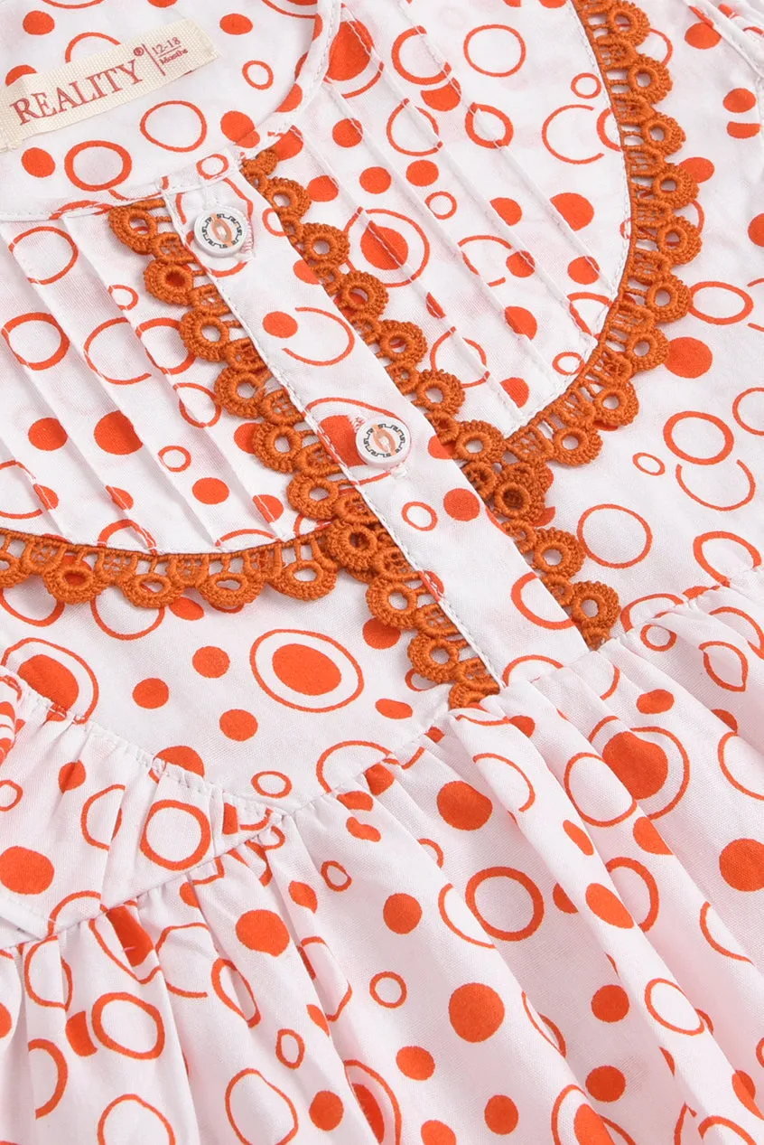Coral Polka Dot Suit