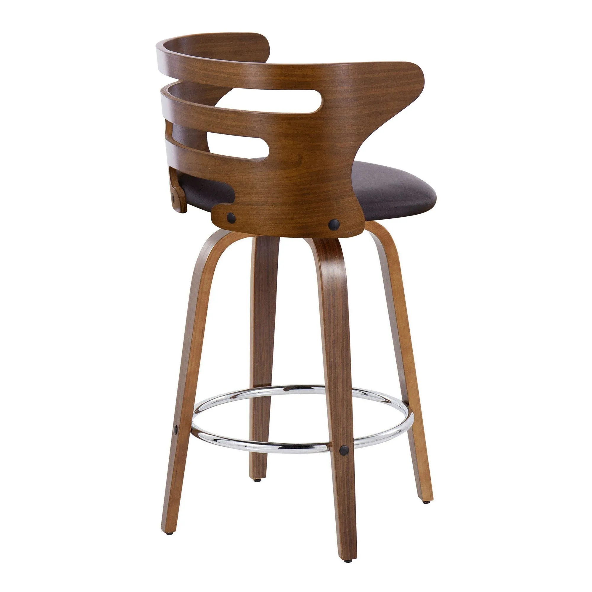 Cosini 26" Fixed-Height Counter Stool - Set of 2 By LumiSource - B26-COSIPU-GRTZR2 WLWLBN2