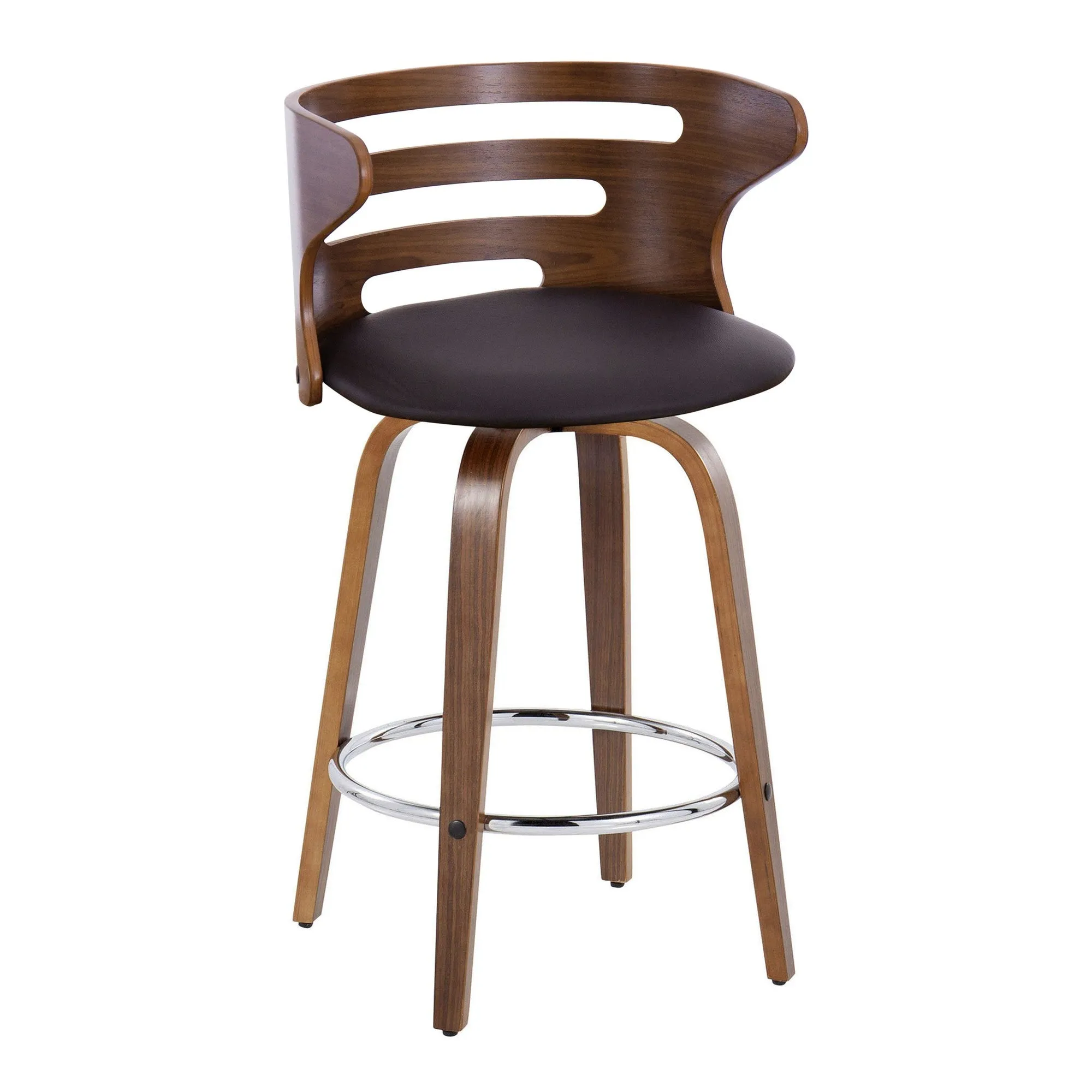 Cosini 26" Fixed-Height Counter Stool - Set of 2 By LumiSource - B26-COSIPU-GRTZR2 WLWLBN2