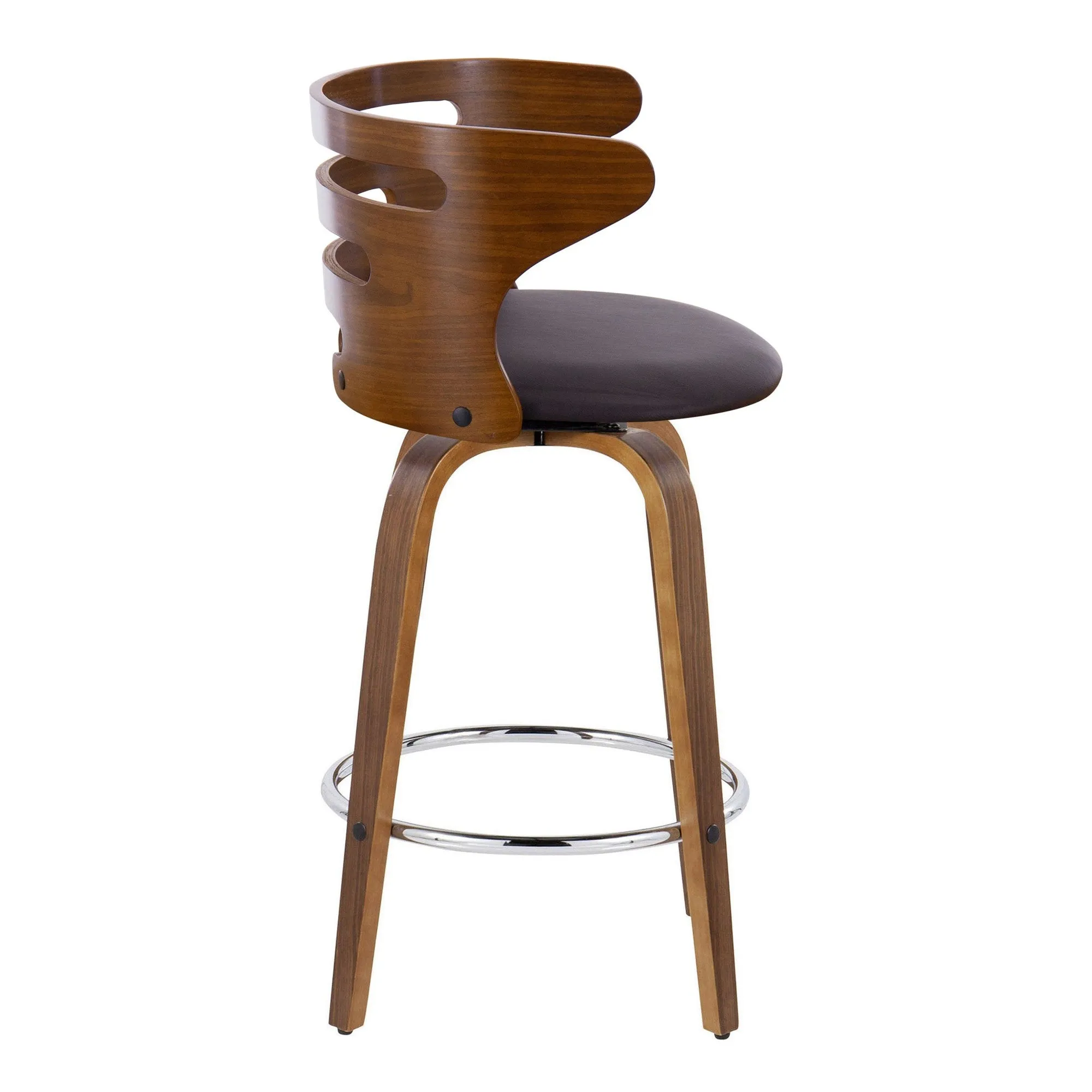 Cosini 26" Fixed-Height Counter Stool - Set of 2 By LumiSource - B26-COSIPU-GRTZR2 WLWLBN2