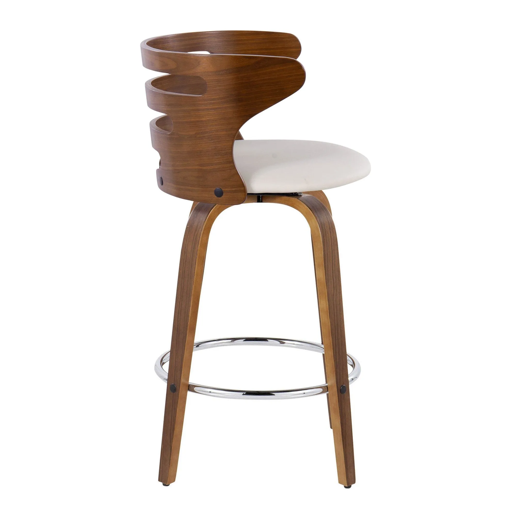 Cosini 26" Fixed-Height Counter Stool - Set of 2 By LumiSource - B26-COSIPU-GRTZR2 WLWLBN2
