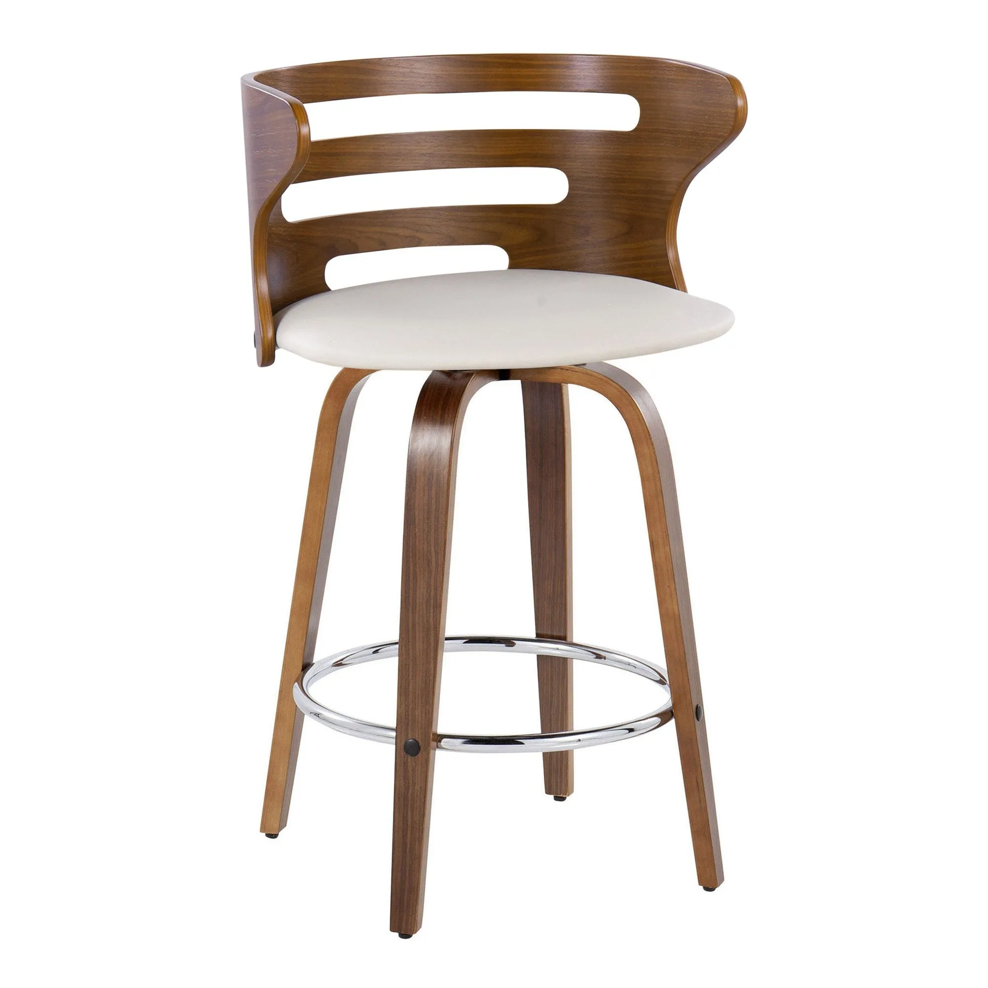 Cosini 26" Fixed-Height Counter Stool - Set of 2 By LumiSource - B26-COSIPU-GRTZR2 WLWLBN2