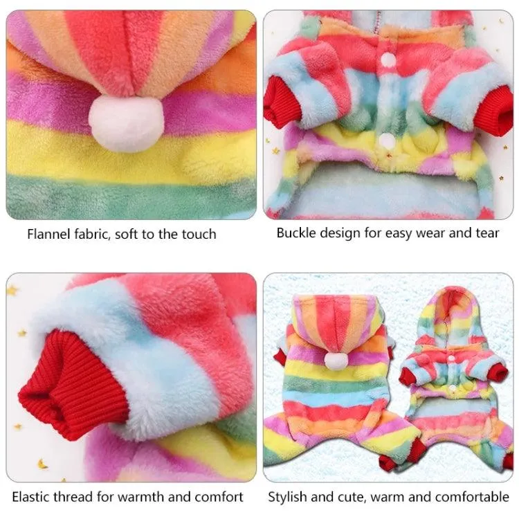 Cozy Fleece Dog Jumpsuit for Autumn and Winter - Four-Legged Pet Pajamas