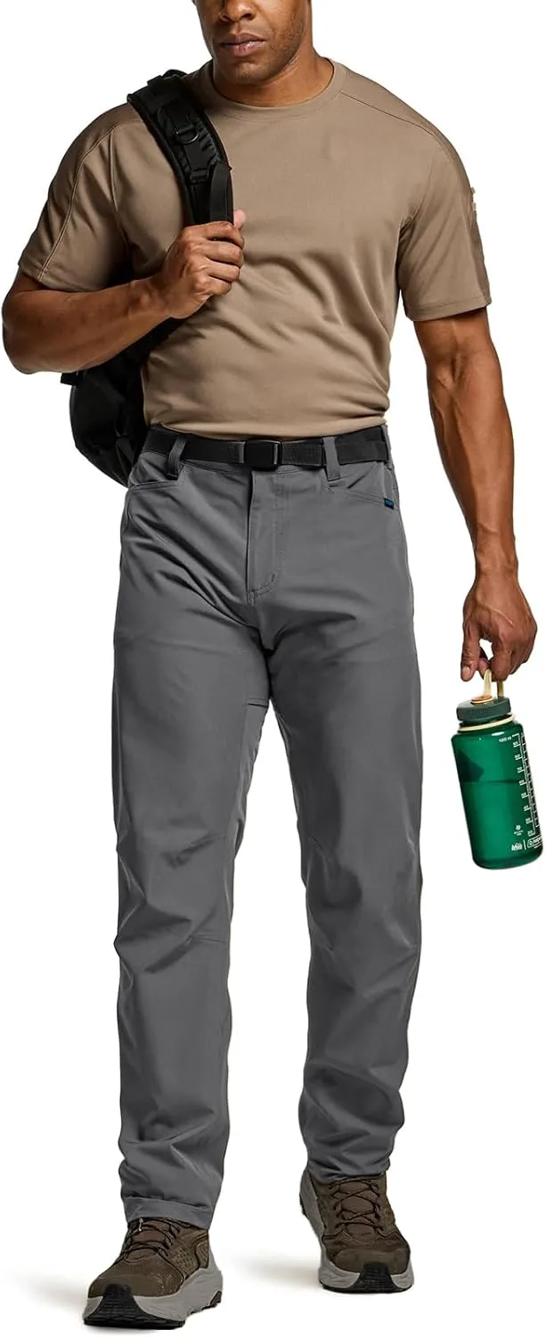 CQR Men's Quick Dry Tactical Pants, Water Resistant Outdoor Pants, Lightweight Stretch Cargo Work Hiking Pants