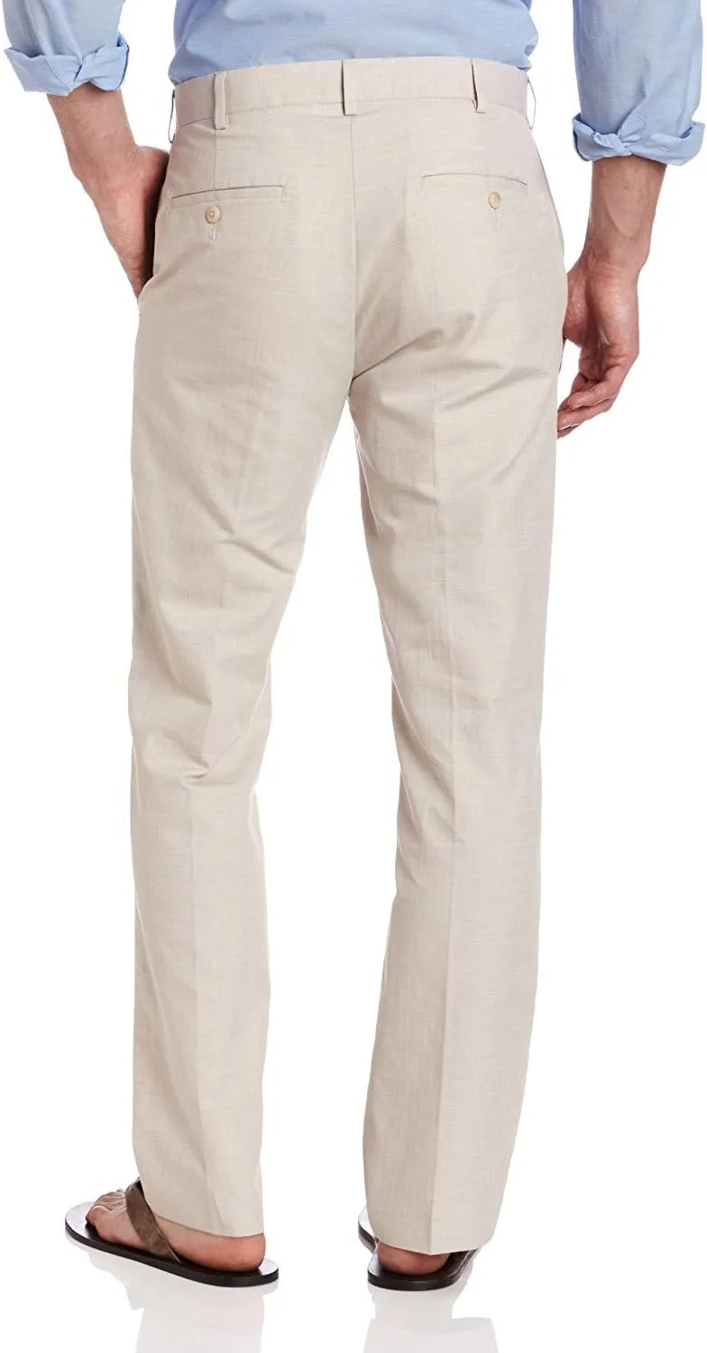 Cubavera Men's Linen and Cotton Herringbone Textured Pants (Waist Size 30 - 54 Big & Tall)