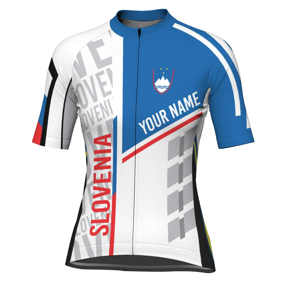 Customized Slovenia Winter Thermal Fleece Long Sleeve Cycling Jersey for Men