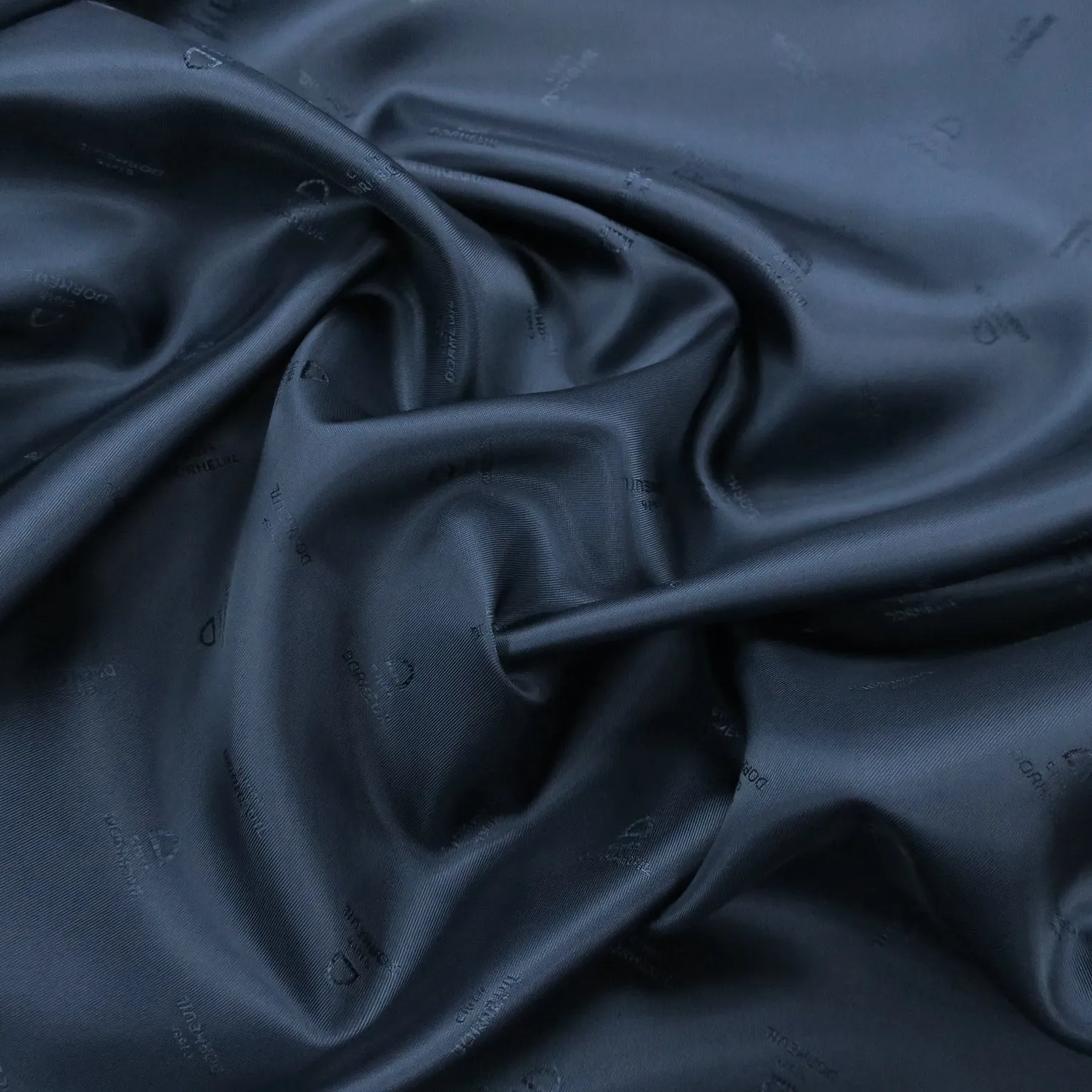 Dark Blue Solid Acetate Viscose Dormeuil Exclusive Lining