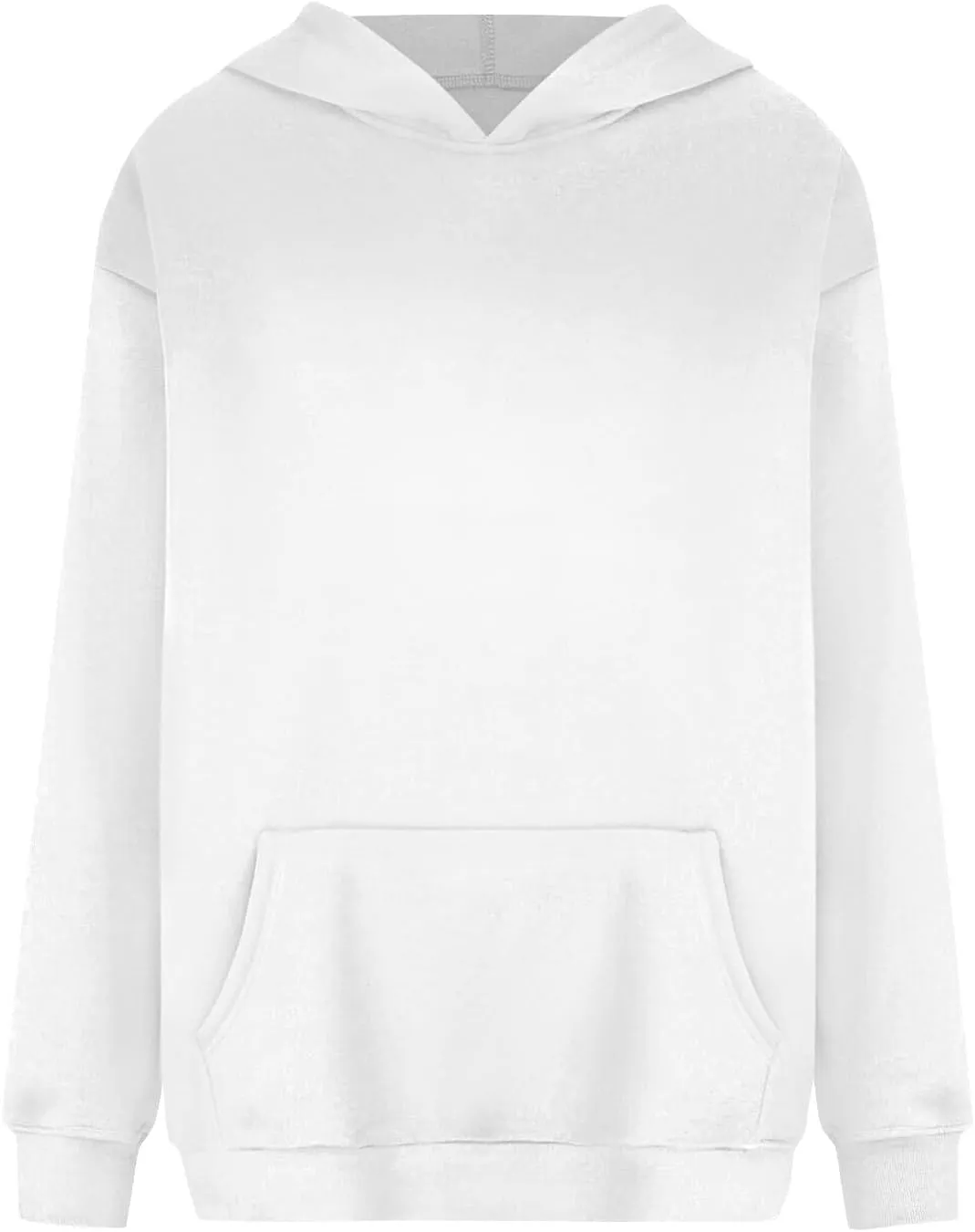 Fleece Hoodie Women Oversized Plain Hooded Sweatshirt Casual Long Sleeve Pullover Tops Comfy Drop Shoulder Sweater