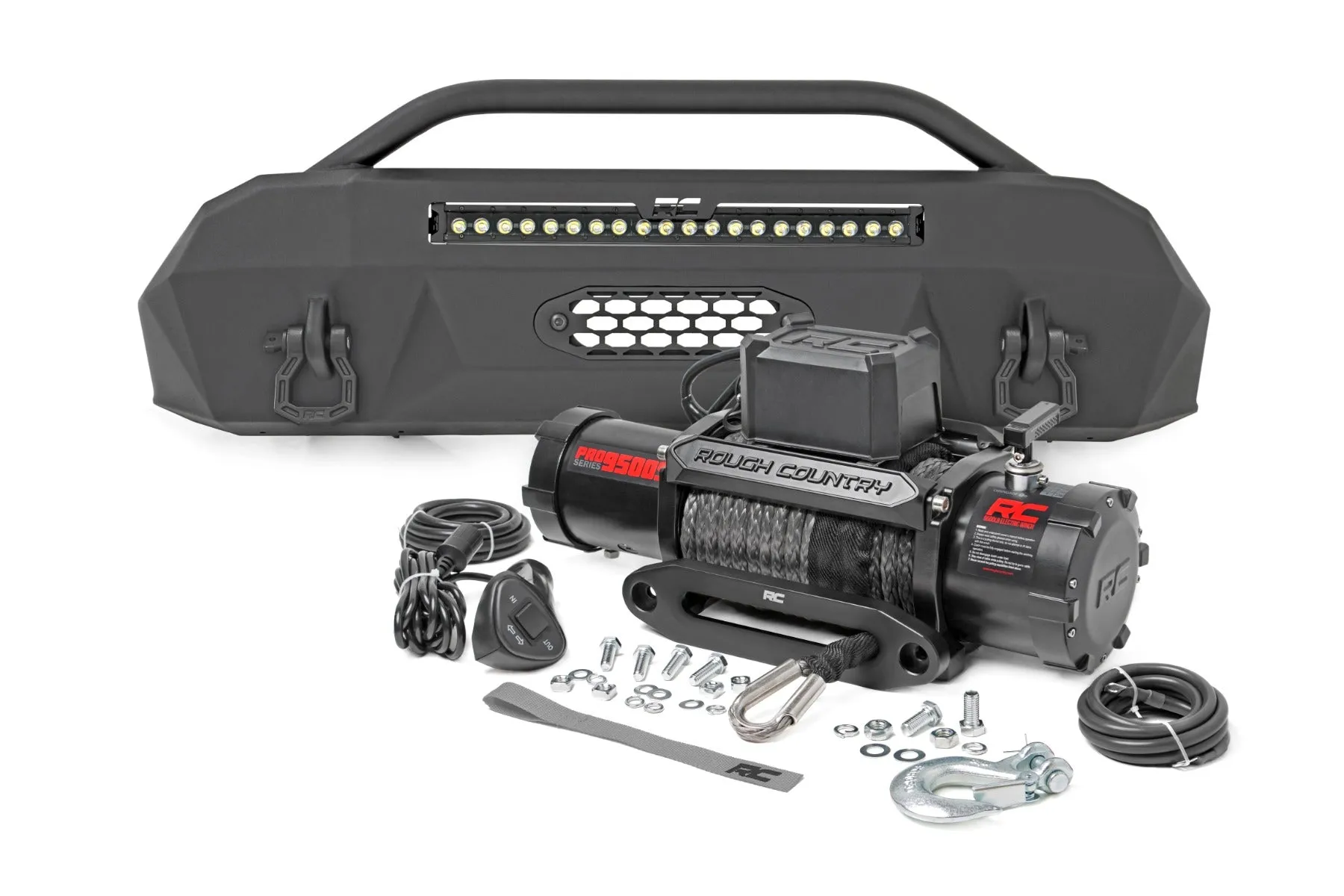 Front Bumper | Hybrid | 20&quot; Blk DRL LED | Toyota Tacoma 4WD | 2016-2022