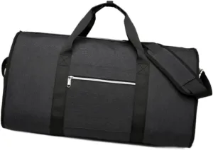 Garment Duffel Bag Carry on Garment Bag Large Capacity Adjustable Strap Suit Travel Bag Travel Duffel Bag for Trips Men Women, Black