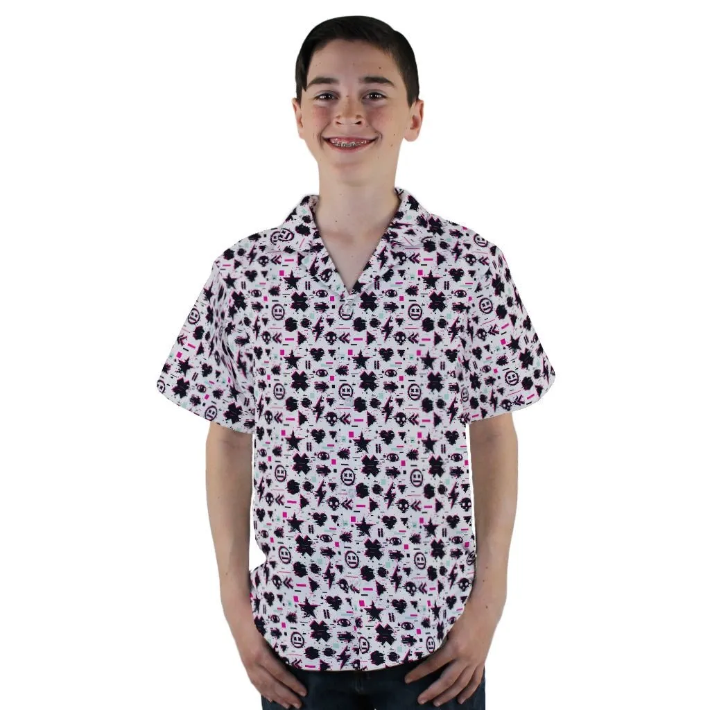 Glitchy Game Effects Video Game Youth Hawaiian Shirt