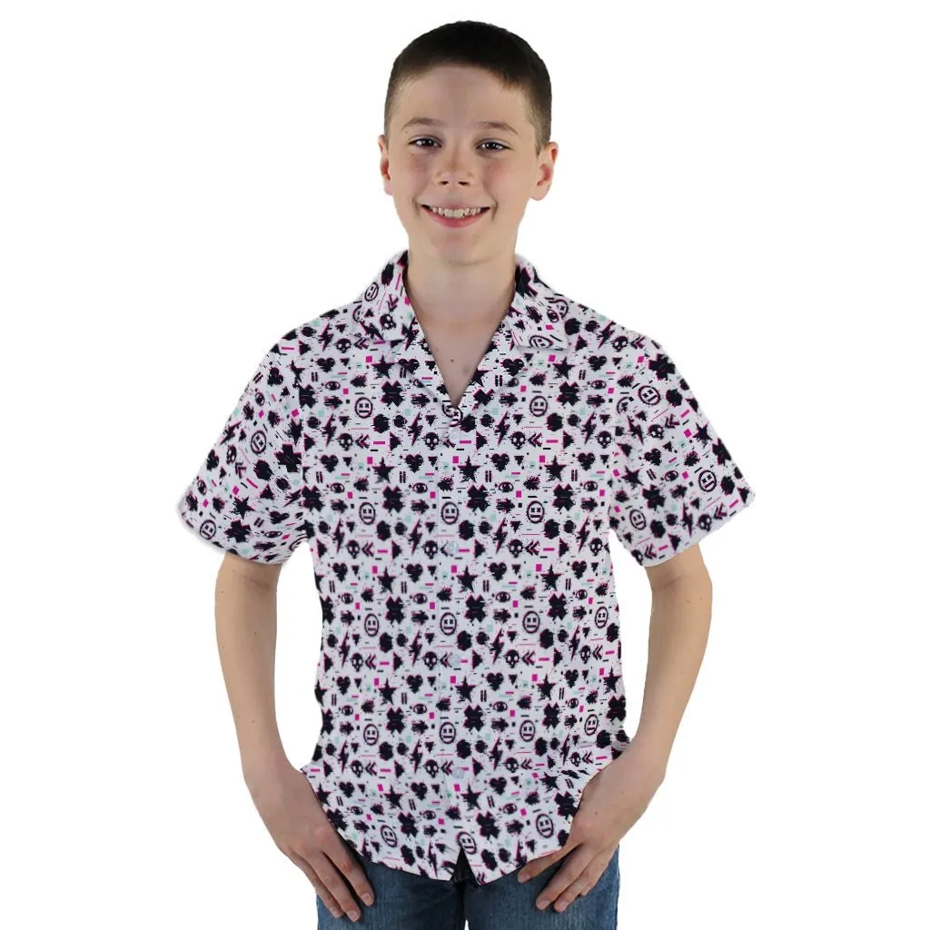 Glitchy Game Effects Video Game Youth Hawaiian Shirt