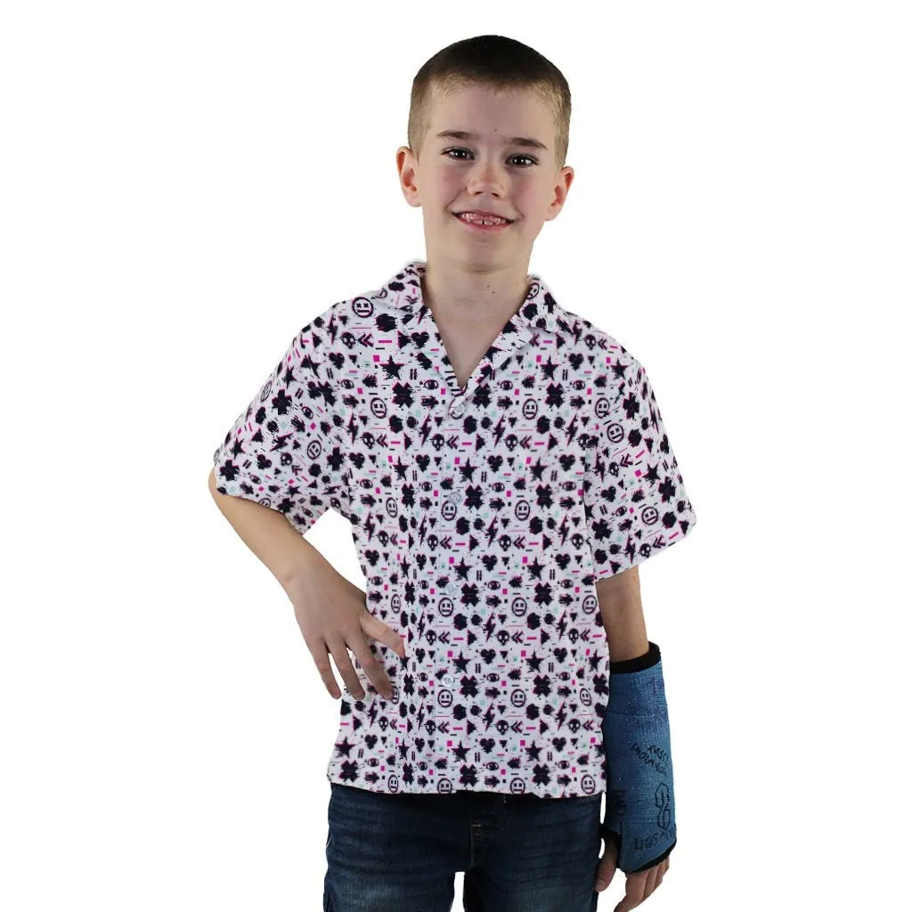 Glitchy Game Effects Video Game Youth Hawaiian Shirt