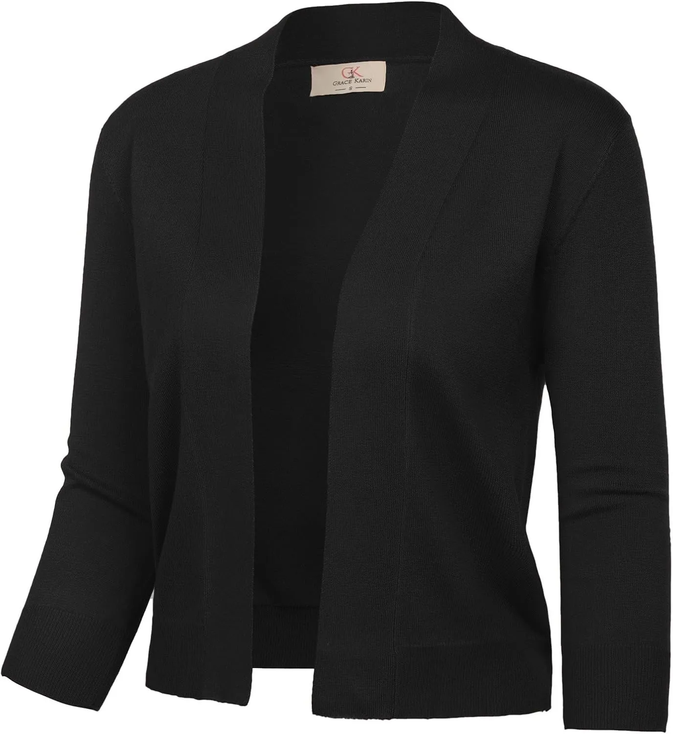 GRACE KARIN Women 2 Pack 3/4 Sleeve Cardigan Sweater Cropped Shrug for Dress Tops S-2XL