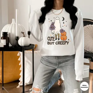 Halloween Sweatshirt, Retro Ghost Shirt, Fall Sweatshirt, Vintage Halloween Crewneck, Pumpkin T-Shirts, Retro Halloween, Spooky Season