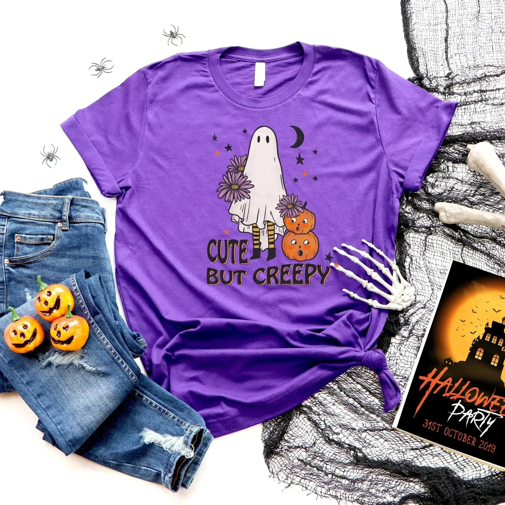 Halloween Sweatshirt, Retro Ghost Shirt, Fall Sweatshirt, Vintage Halloween Crewneck, Pumpkin T-Shirts, Retro Halloween, Spooky Season