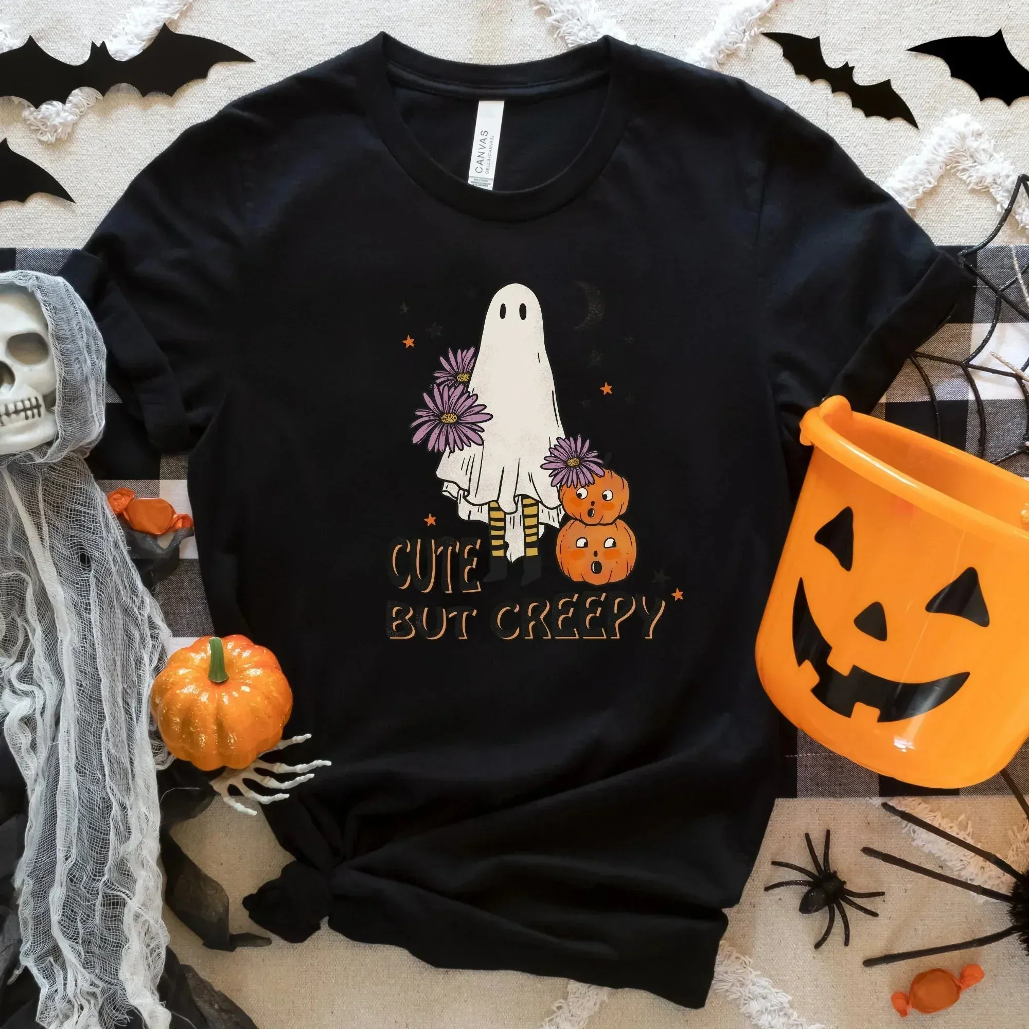Halloween Sweatshirt, Retro Ghost Shirt, Fall Sweatshirt, Vintage Halloween Crewneck, Pumpkin T-Shirts, Retro Halloween, Spooky Season