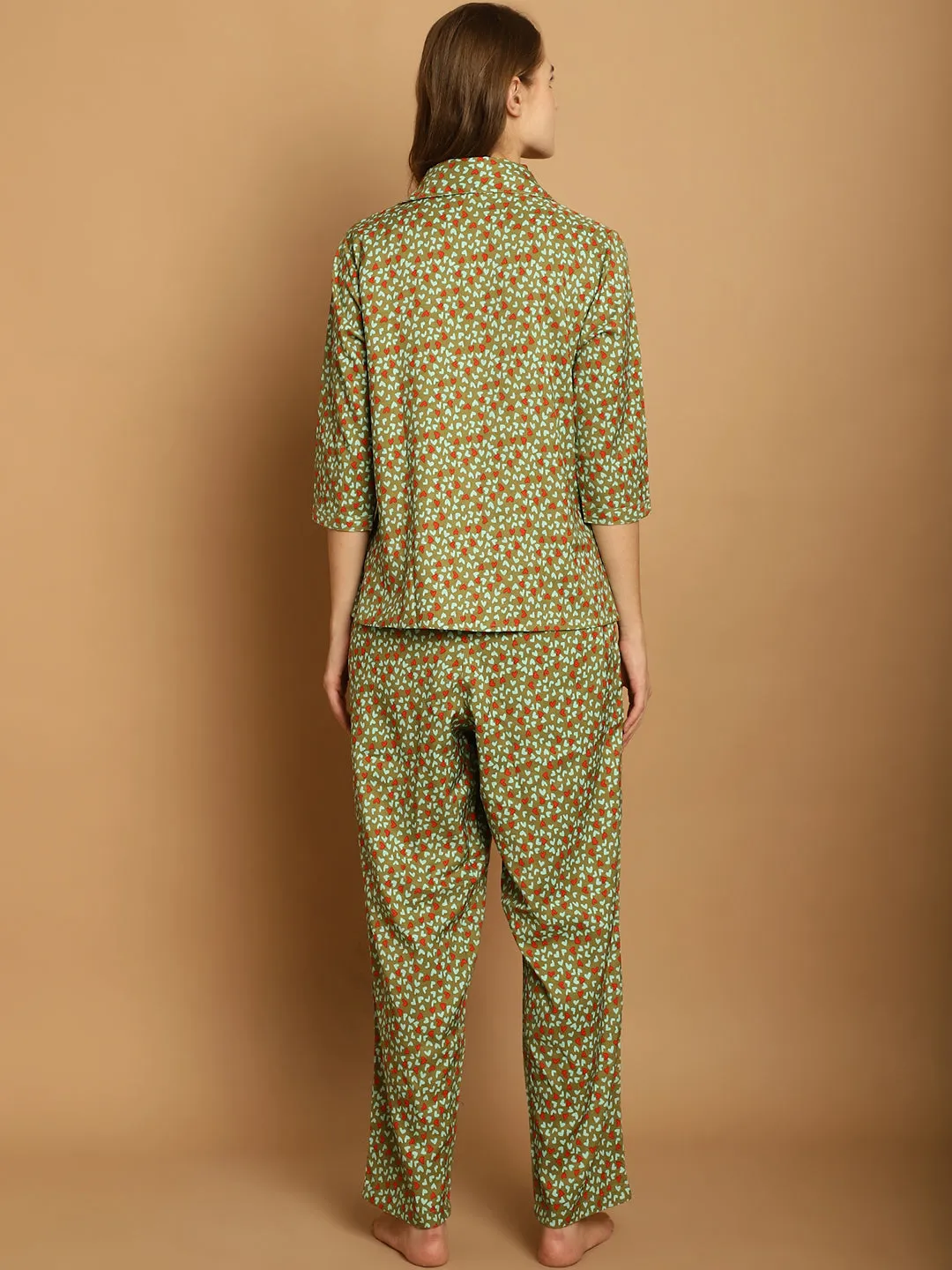 Heart Print Nightsuit Set