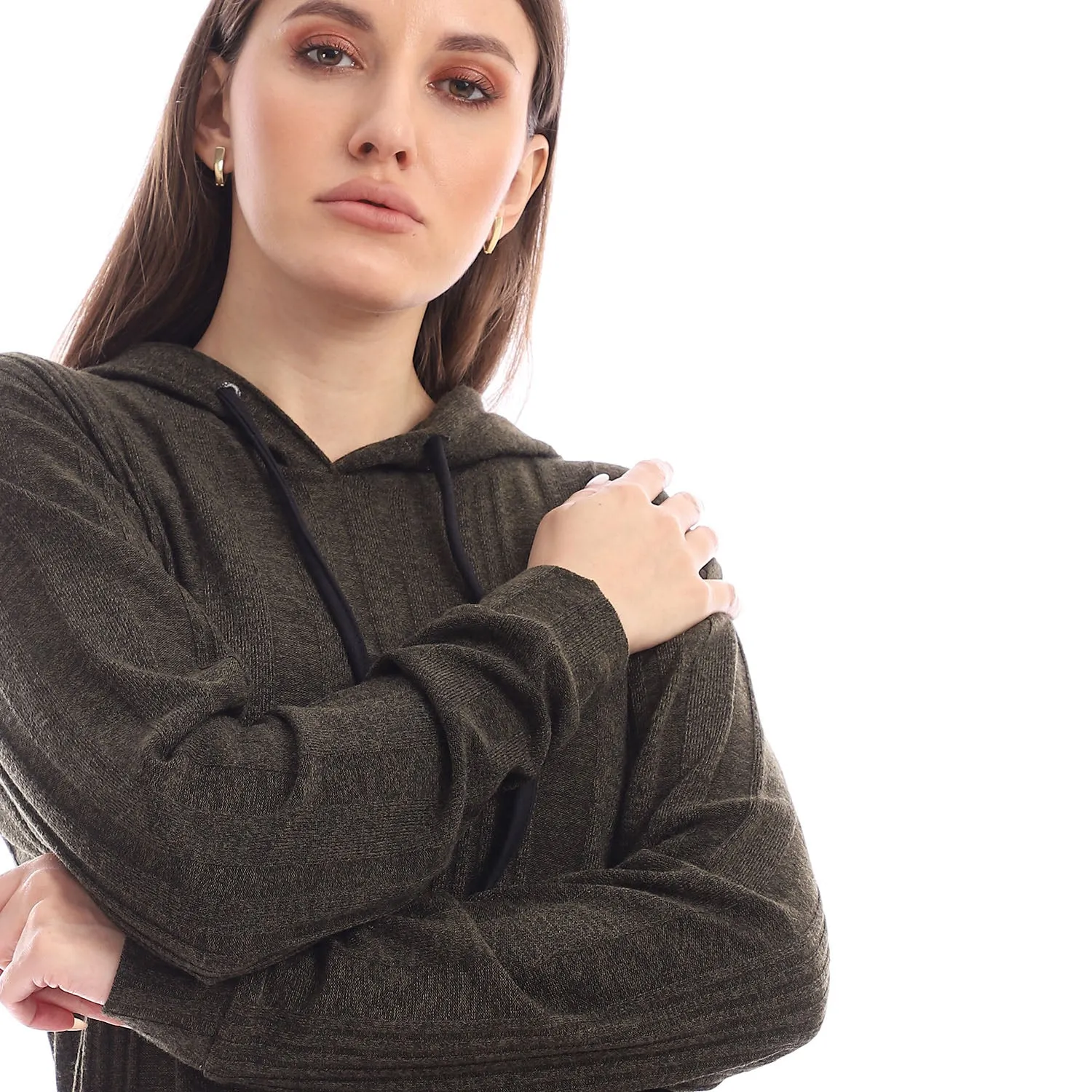 High Low Cotton Long Hoodie - Kady